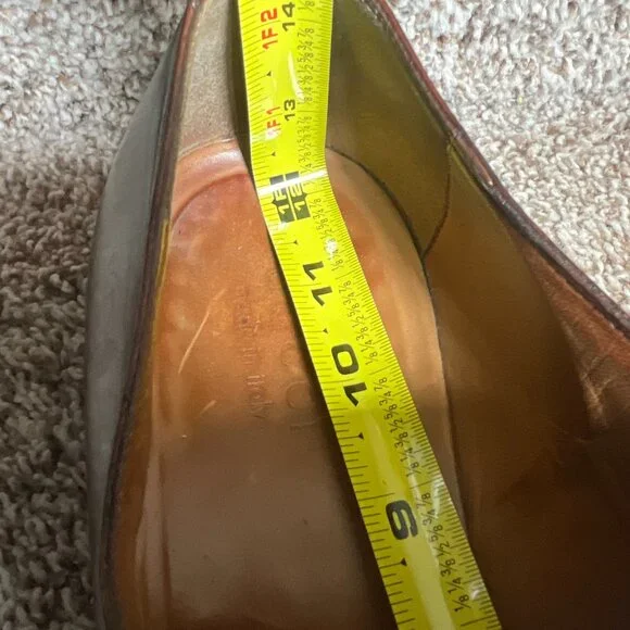 Gucci Men's Brown Leather Lace Ups Oxfords